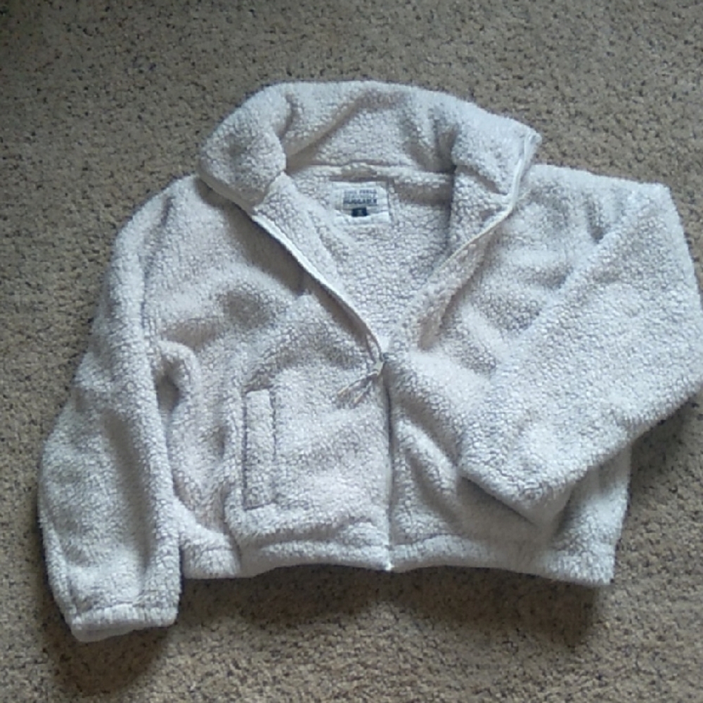 American Eagle Cream Sherpa Jacket XS